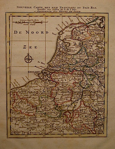 De Leth Hendrick Nouvelle Carte des XVII Provinces du Pais Bas 1770 ca. Amsterdam 